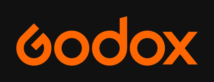 Logo Godox, pomarańczowy napis na czarnym tle