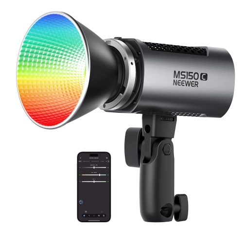 Lampa LED NEEWER MS150C RGB z kolorowym reflektorem i aplikacją w telefonie