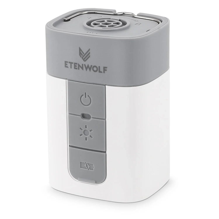Biała pompka z lampą Etenwolf AIR 5 Pro z metalowym uchwytem