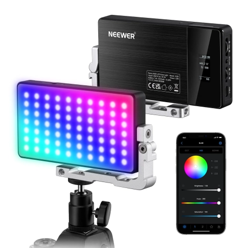 Lampa RGB NEEWER SL90 Pro z uchylnym ramieniem, etui i aplikacją w telefonie