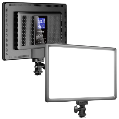 Panel LED NEEWER NL-192AI, tył z ekranem LCD i przód