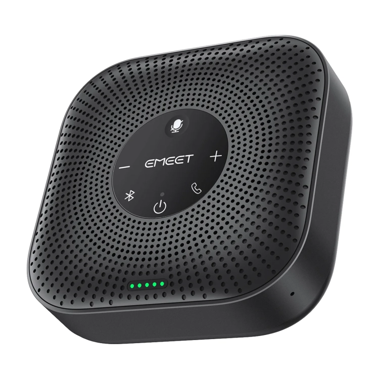 EMEET OfficeCore M0 Plus pod kątem, zielone diody baterii