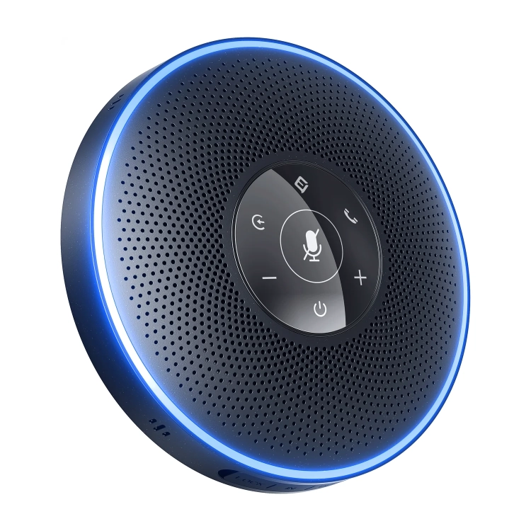 EMEET OfficeCore M2 pod kątem, niebieski pierścień LED