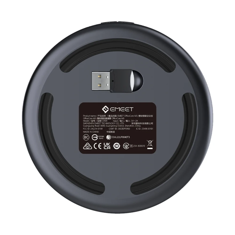 Spód EMEET OfficeCore M3 ze schowkiem na adapter A300
