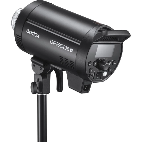 Lampa studyjna Godox DP600III-V od tyłu pod kątem z panelem
