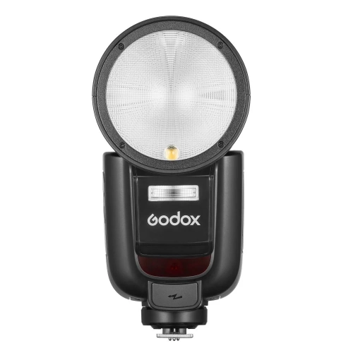 Lampa błyskowa Godox V1Pro do Sony na wprost z okrągłą głowicą i modułem SU-1