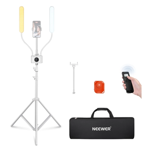 Lampa NEEWER BH40B z dwoma ramionami na statywie, z pilotem, uchwytem i torbą