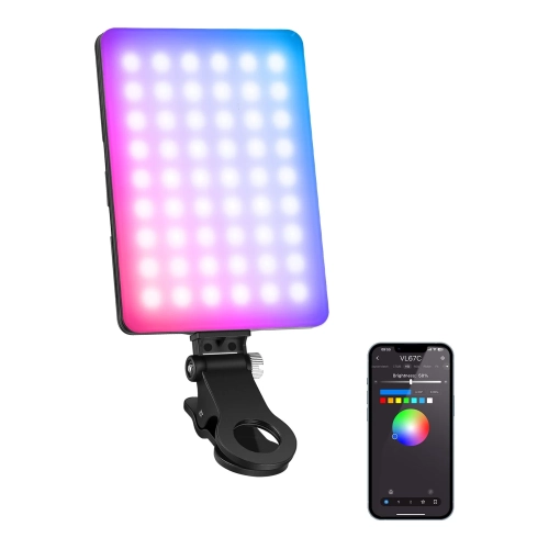 Lampka RGB NEEWER VL67C z klipsem i aplikacją w telefonie