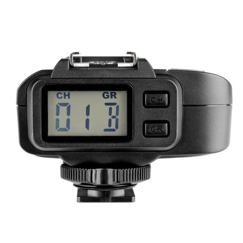 Odbiornik radiowy Godox X1R do Canon z przodu z ekranem LCD