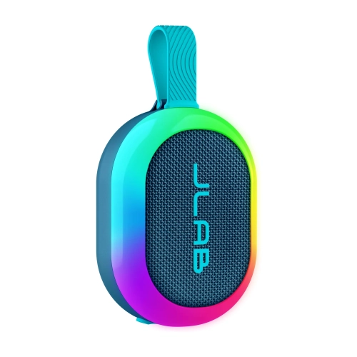 Granatowy głośnik Bluetooth JLab Pop Party z podświetleniem RGB