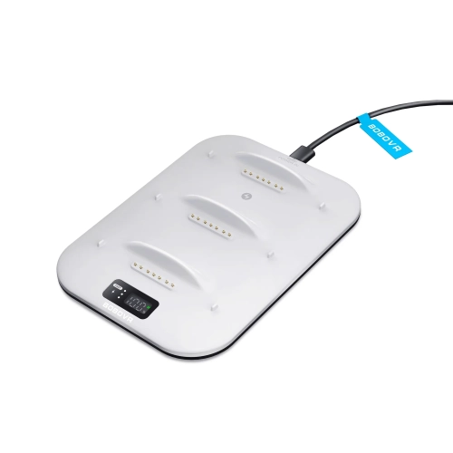Płaska stacja ładująca BOBOVR BD3 na trzy akumulatory B100 z kablem USB-C