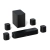 Soundbar Ultimea Aura A60 z małym subwooferem i czterema okrągłymi głośnikami surround