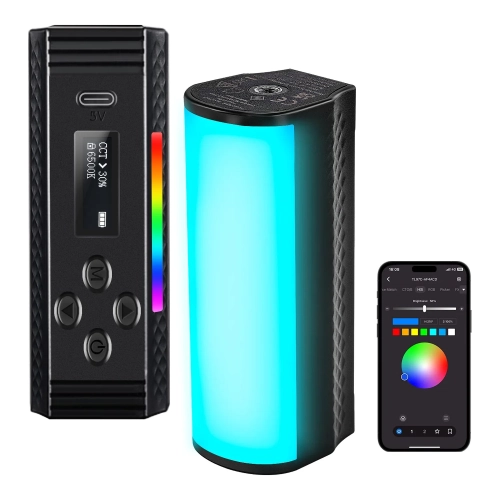 Lampka NEEWER TL97C z przodu i z tyłu, z aplikacją w telefonie