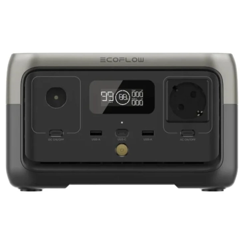 Przenośna stacja zasilania EcoFlow River 2 256 Wh, widok z przodu