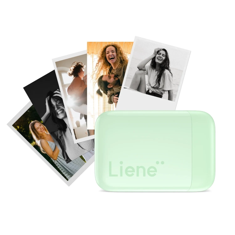 Zielona Liene Pearl K100 z wydrukowanymi zdjęciami