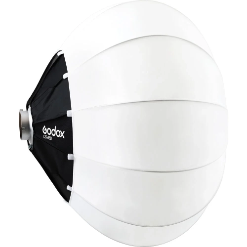 Softbox sferyczny Godox CS-85D z mocowaniem, widok pod kątem