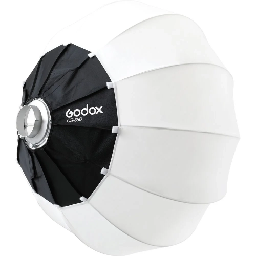 Softbox sferyczny Godox CS-85D od tyłu z mocowaniem Bowens
