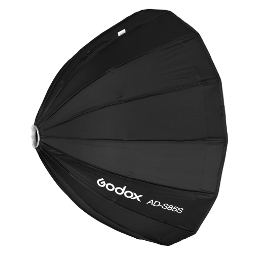 Softbox paraboliczny Godox AD-S85S od tyłu z oznaczeniem AD-S85S