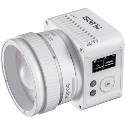 Lampa LED Godox ML80Bi z soczewką ML-Z z drugiej strony