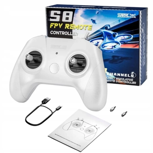 Kontroler FPV STARTRC S8 z kablem, adapterami i pudełkiem