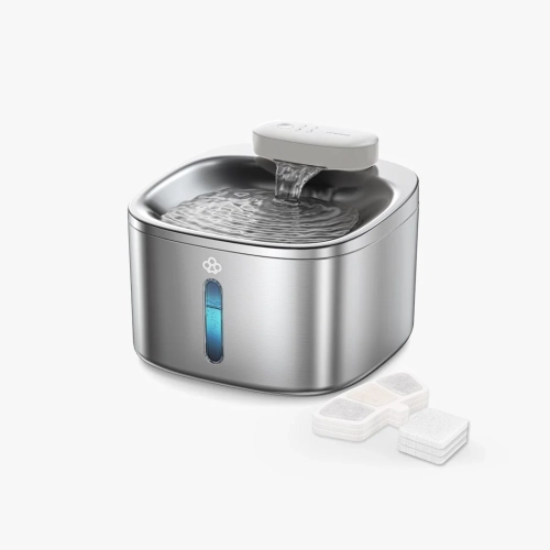 Bezprzewodowa fontanna dla kota Oneisall PW04 3,5 l ze stali z filtrami