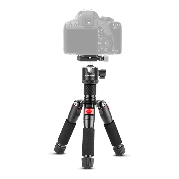 Mini statyw NEEWER M521 z głowicą kulową i aparatem