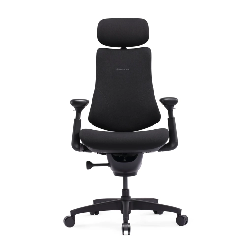 Czarne krzesło ergonomiczne LiberNovo Omni SE od przodu