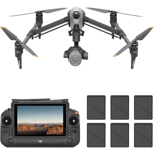 Dron DJI Inspire 3 z kontrolerem i akumulatorami