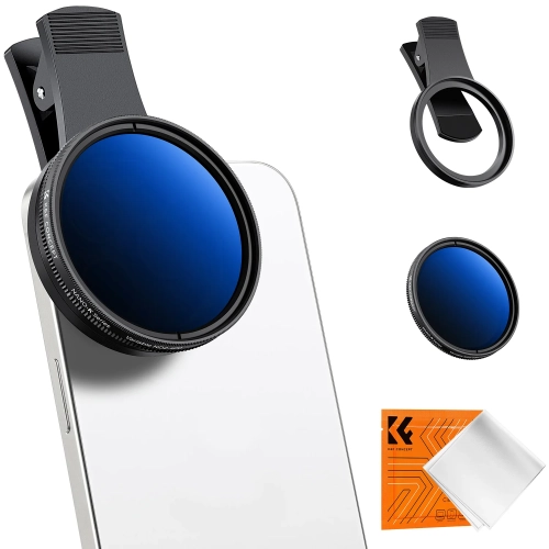Filtr ND2-ND400 K&F Concept 52 mm z klipsem na telefonie