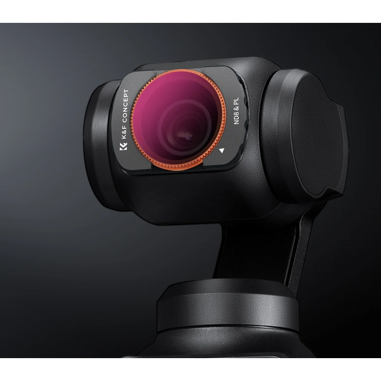 DJI Osmo Pocket 3 z filtrem K&F Concept, widok z bliska