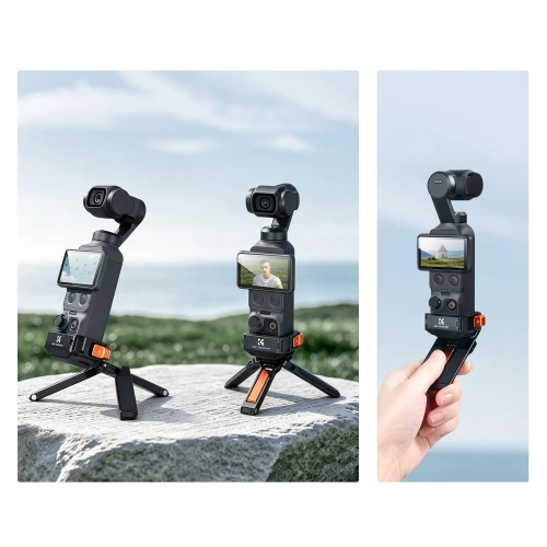 DJI Osmo Pocket w ramce K&F Concept PP63 na nóżkach w plenerze