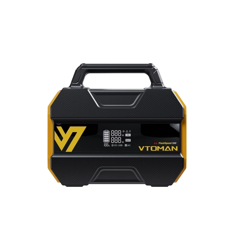 Przód VTOMAN FlashSpeed 300 z ekranem i logo VTOMAN