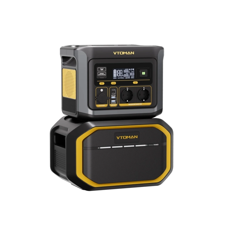 VTOMAN FlashSpeed 600 ustawiony na akumulatorze dodatkowym 1548 Wh
