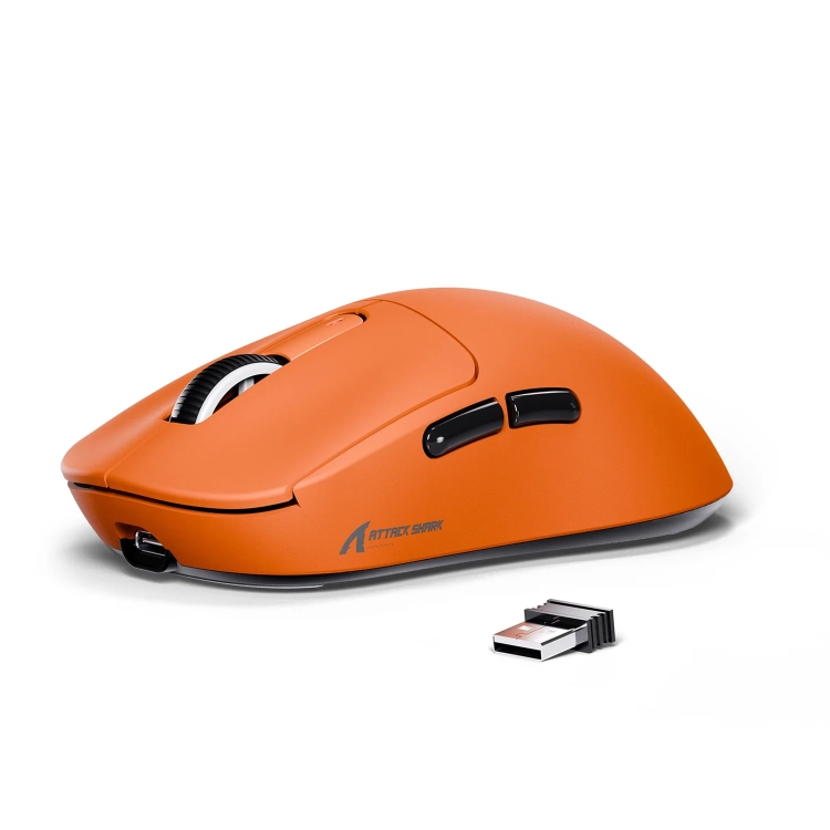 Pomarańczowa Attack Shark X3 z odbiornikiem USB