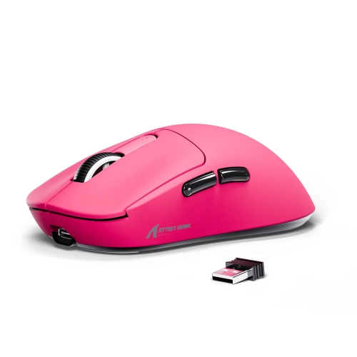 Mysz gamingowa Attack Shark X3 Berry Red z odbiornikiem 2,4 GHz