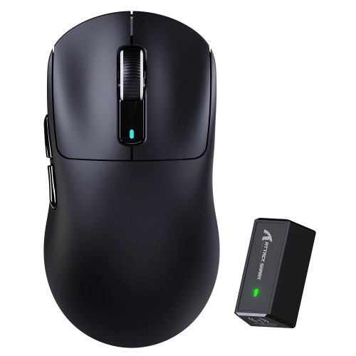 Czarna mysz gamingowa Attack Shark X3 PRO z odbiornikiem 2,4 GHz