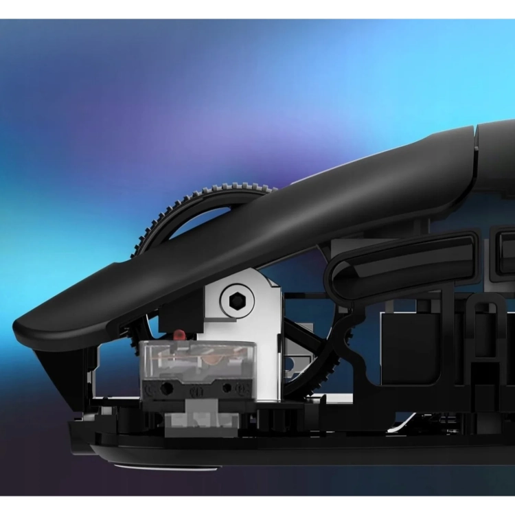 Przekrój czarnej Attack Shark X3 PRO z przełącznikiem Kailh