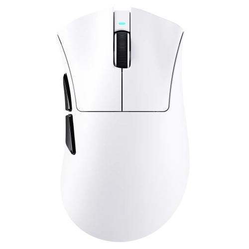 Biała mysz gamingowa Attack Shark V3 widziana z góry