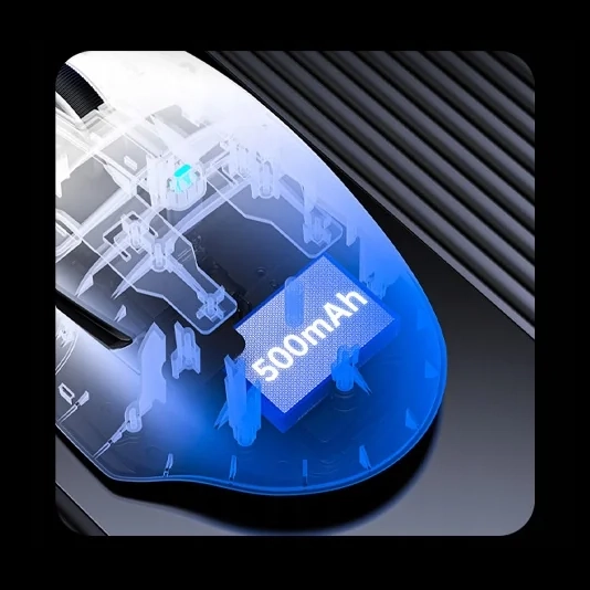 Akumulator 500 mAh wewnątrz Attack Shark V6