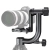 Głowica gimbal K&F Concept KF31.033 z teleobiektywem na statywie