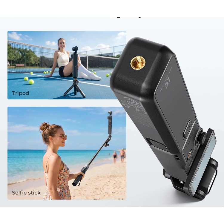 Uchwyt K&F Concept na statywie i kijku selfie przez gwint 1/4 cala