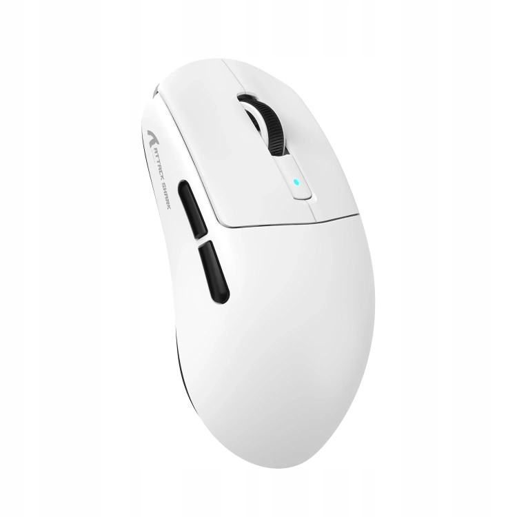 Biała Attack Shark R6 pod kątem