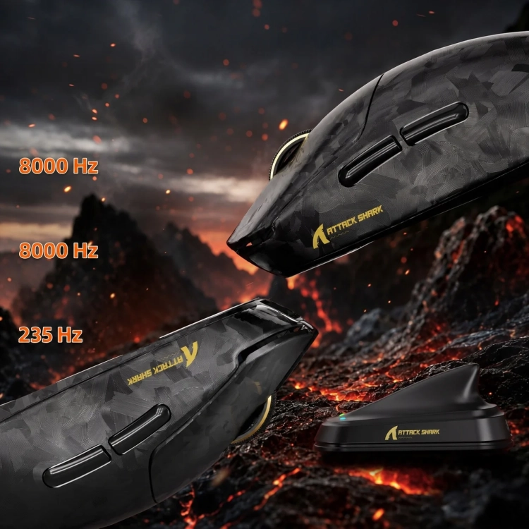 Częstotliwość raportowania Attack Shark RS3 Ultra: 8000 Hz