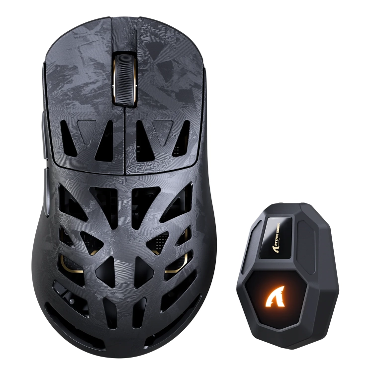 Czarna mysz Attack Shark RS6 Ultra z odbiornikiem 8K