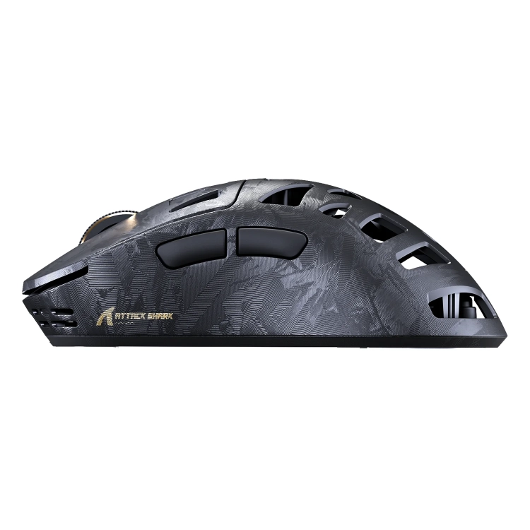 Czarna Attack Shark RS6 Ultra z lewego boku