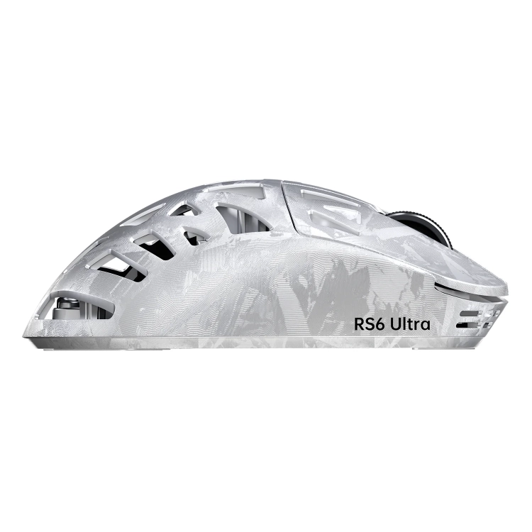Srebrna Attack Shark RS6 Ultra z prawego boku