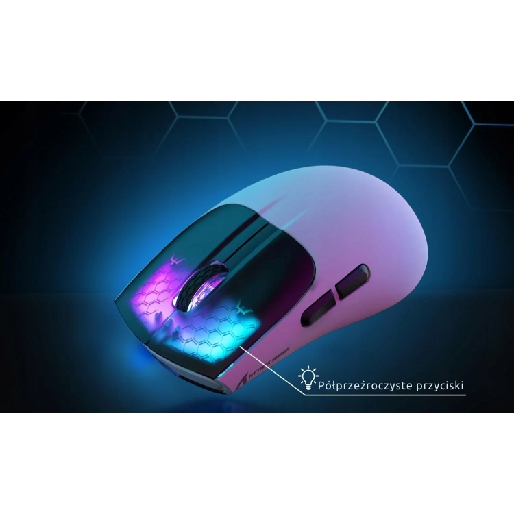 Attack Shark X5 z podświetlonymi przyciskami RGB