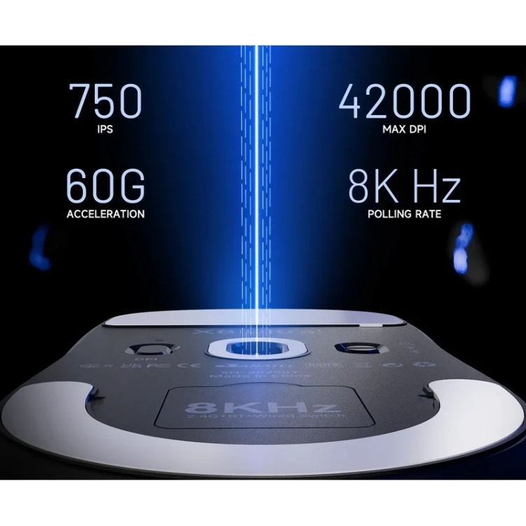 Parametry Attack Shark X8 Ultimate: 750 IPS, 60 G, 8 kHz