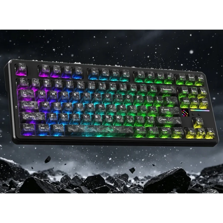 Attack Shark X87 Ultra Carbon z podświetleniem RGB