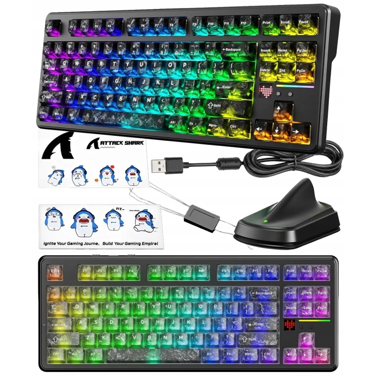 Zestaw Attack Shark X87 Ultra Carbon z odbiornikiem